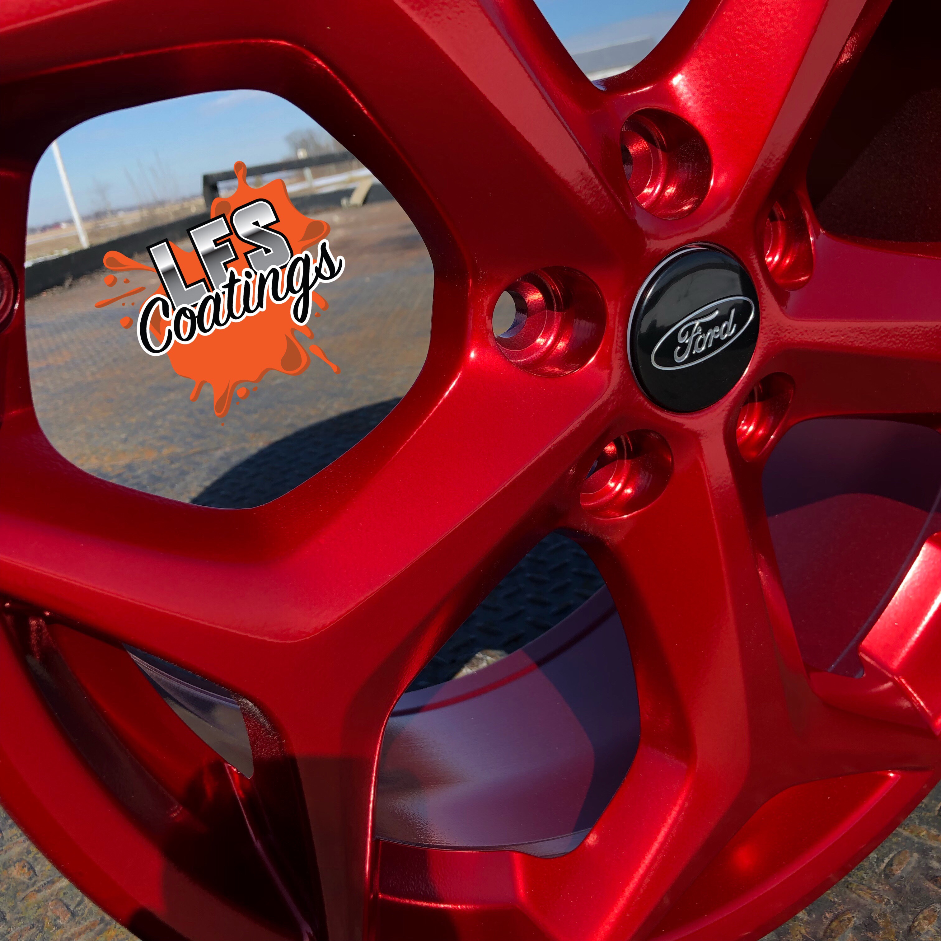 Ford Focus ST Wheels coated in Super Chrome with Anodized Red on Top ...