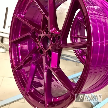 Powder Coated Candy Purple 20 Inch Amg Wheels