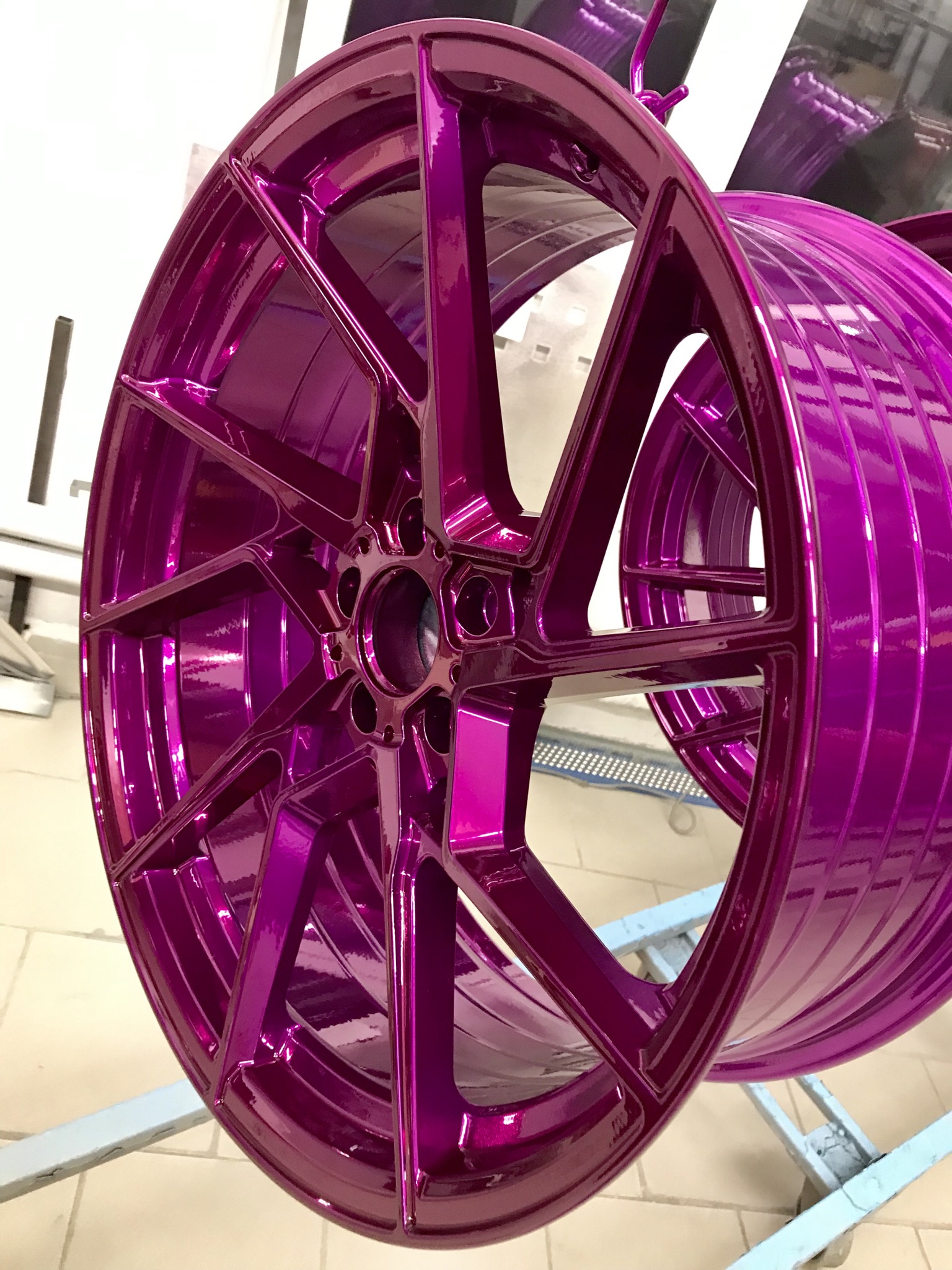 Purple 20 Inch Rims 20 Inch AMG Wheels done in Purple Glaze and Super Chrome | Prismatic ...
