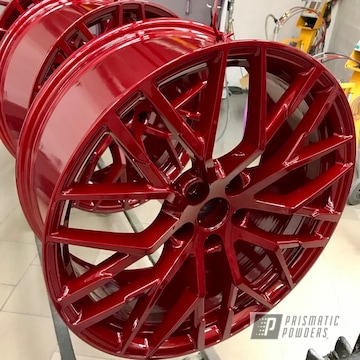 Powder Coated Red 20 Inch Audi R8 Wheels