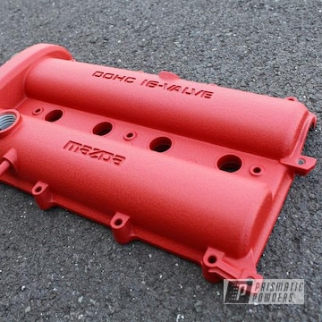 Powder Coated Red Texture Mazda Miata Valve Cover