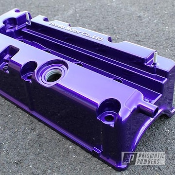 Powder Coated Candy Purple Honda Engine Cover
