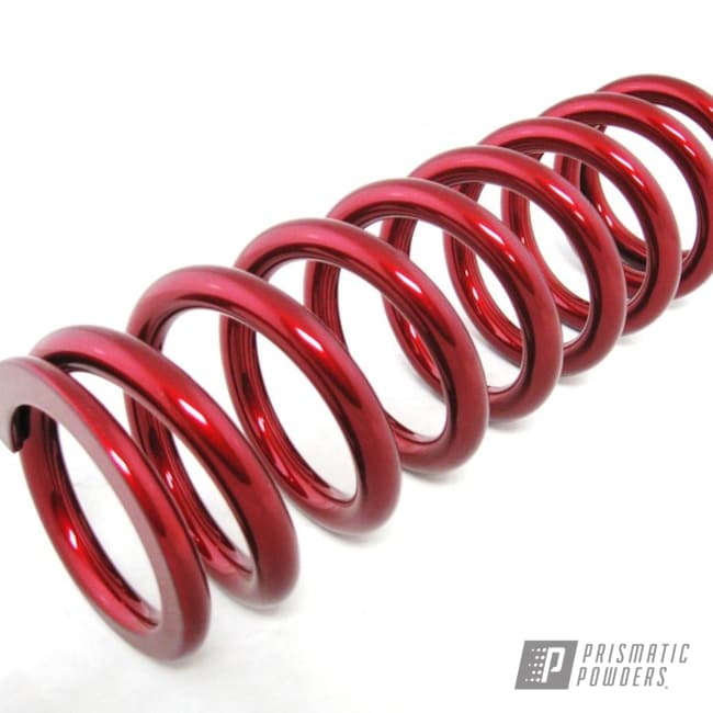 Powder Coated Candy Red Suspension Coil Spring