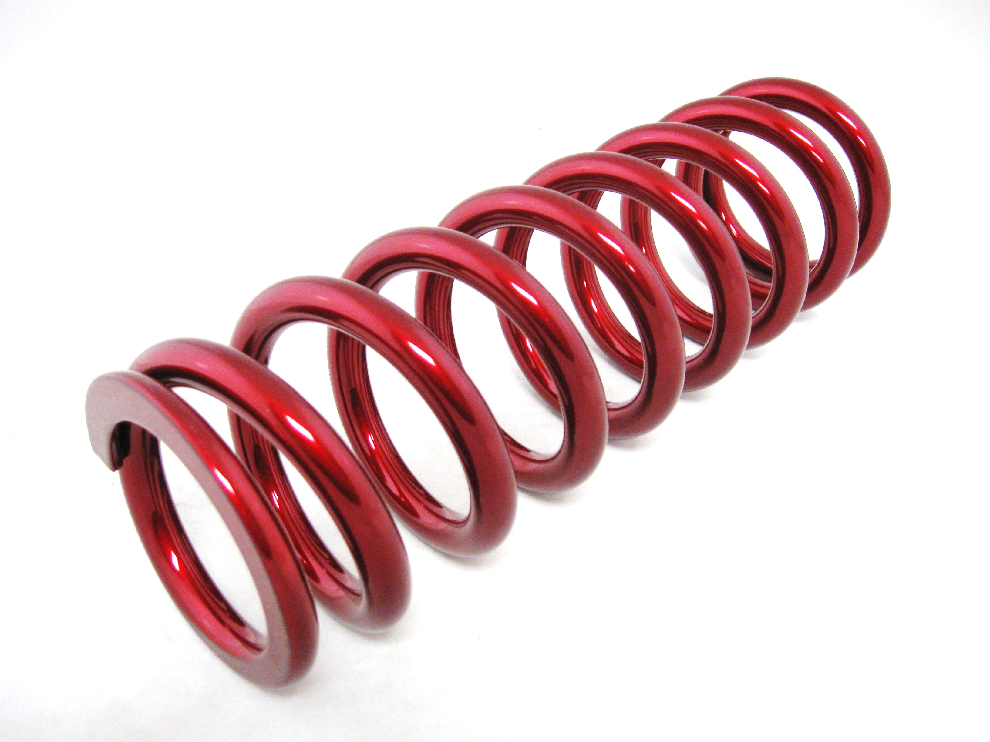 Shock Spring Powder Coating Suspension Coil Spring done in Lollypop Red and Super Chrome ...