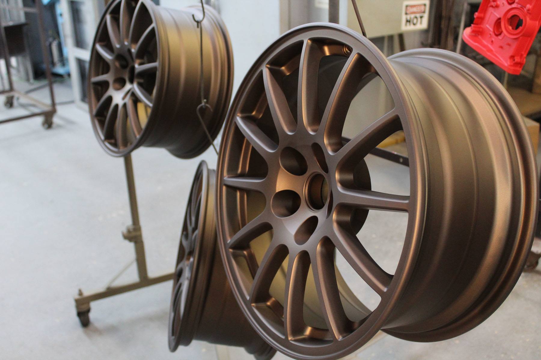 Matte Wheels done in Bronze Chrome and Casper Clear | Prismatic Powders