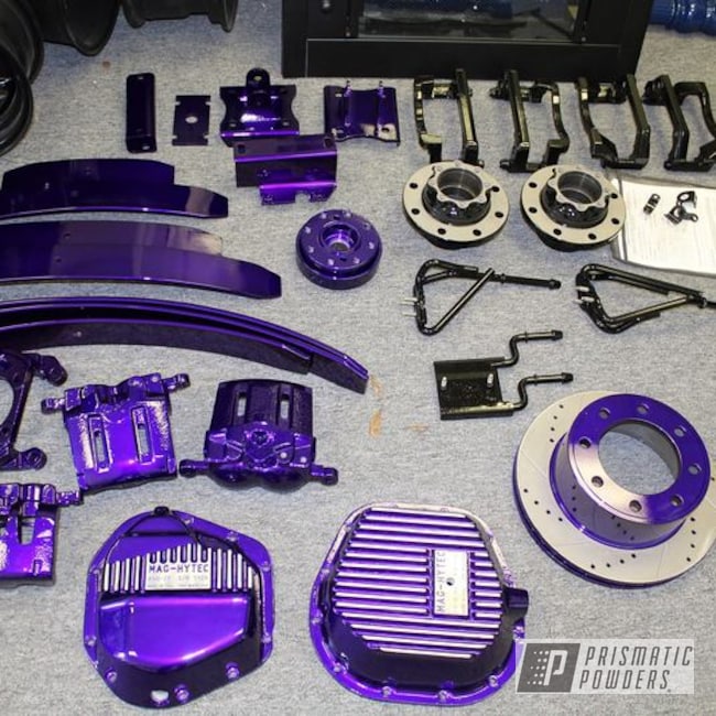 Powder Coated Candy Purple Custom Truck Parts