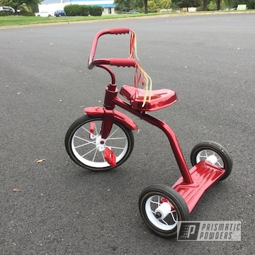 Powder Coated Candy Red Kids Tricycle