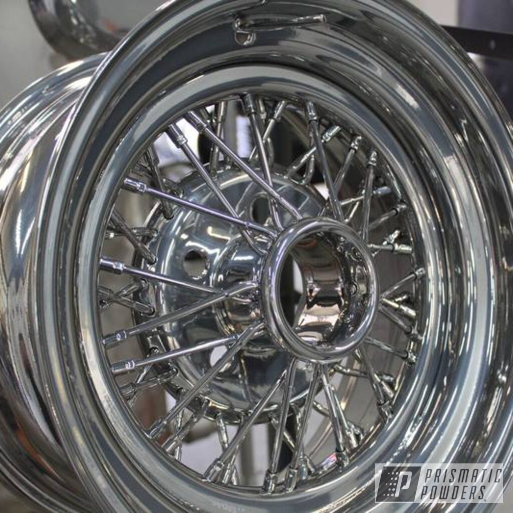 Steel Wire Wheels Done In Super Chrome Prismatic Powders