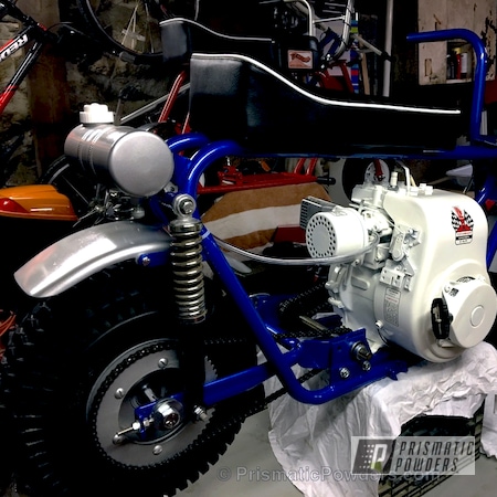 Powder Coating: Mini Bike,Illusion Blue-Berg PMB-6910,Motorcycles,Powder Coated Bike Parts