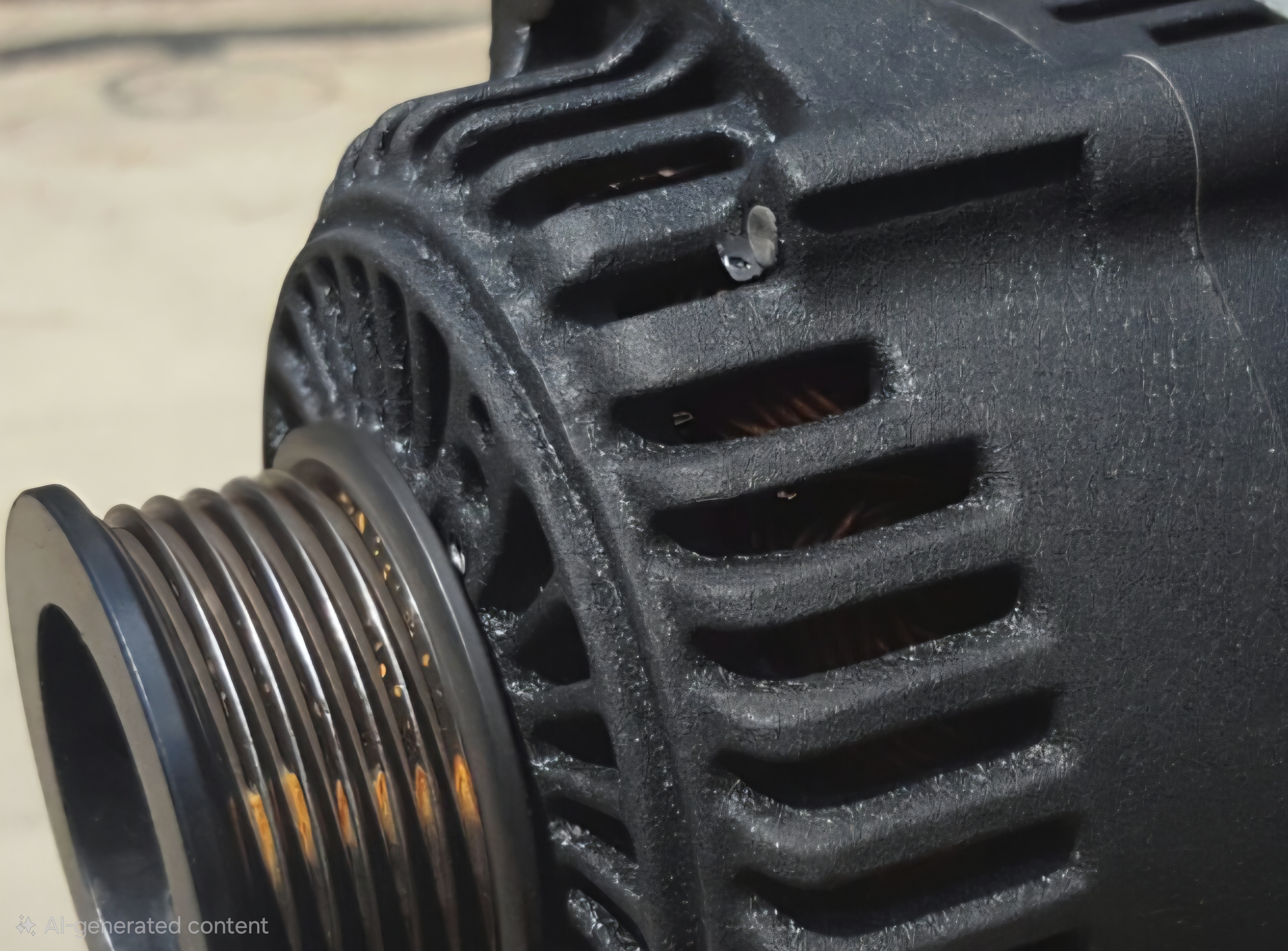 Alternator finished in Splatter Black | Prismatic Powders