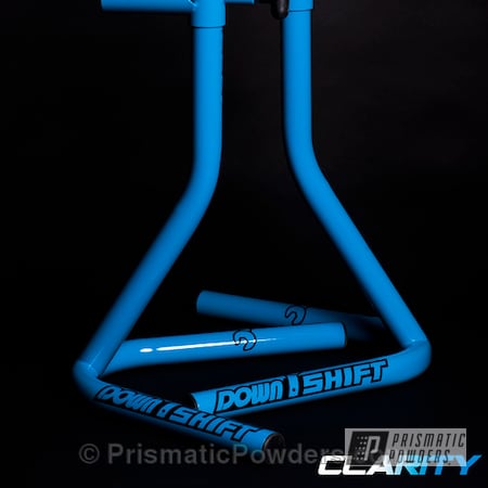Powder Coating: Oh So Blue PSS-2965,Motorcycles,Powder Coated Motorcycle Stands,Motorcycle Stands,Down Shift,Miscellaneous,Clear Vision PPS-2974