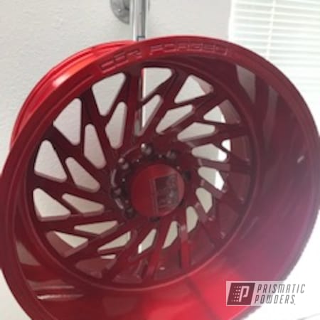 Powder Coating: Wheels,Automotive,Forged,LOLLYPOP RED UPS-1506,Cor Wheels
