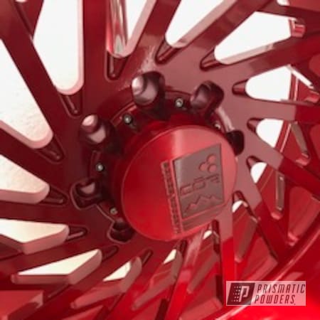 Powder Coating: Wheels,Automotive,Forged,LOLLYPOP RED UPS-1506,Cor Wheels