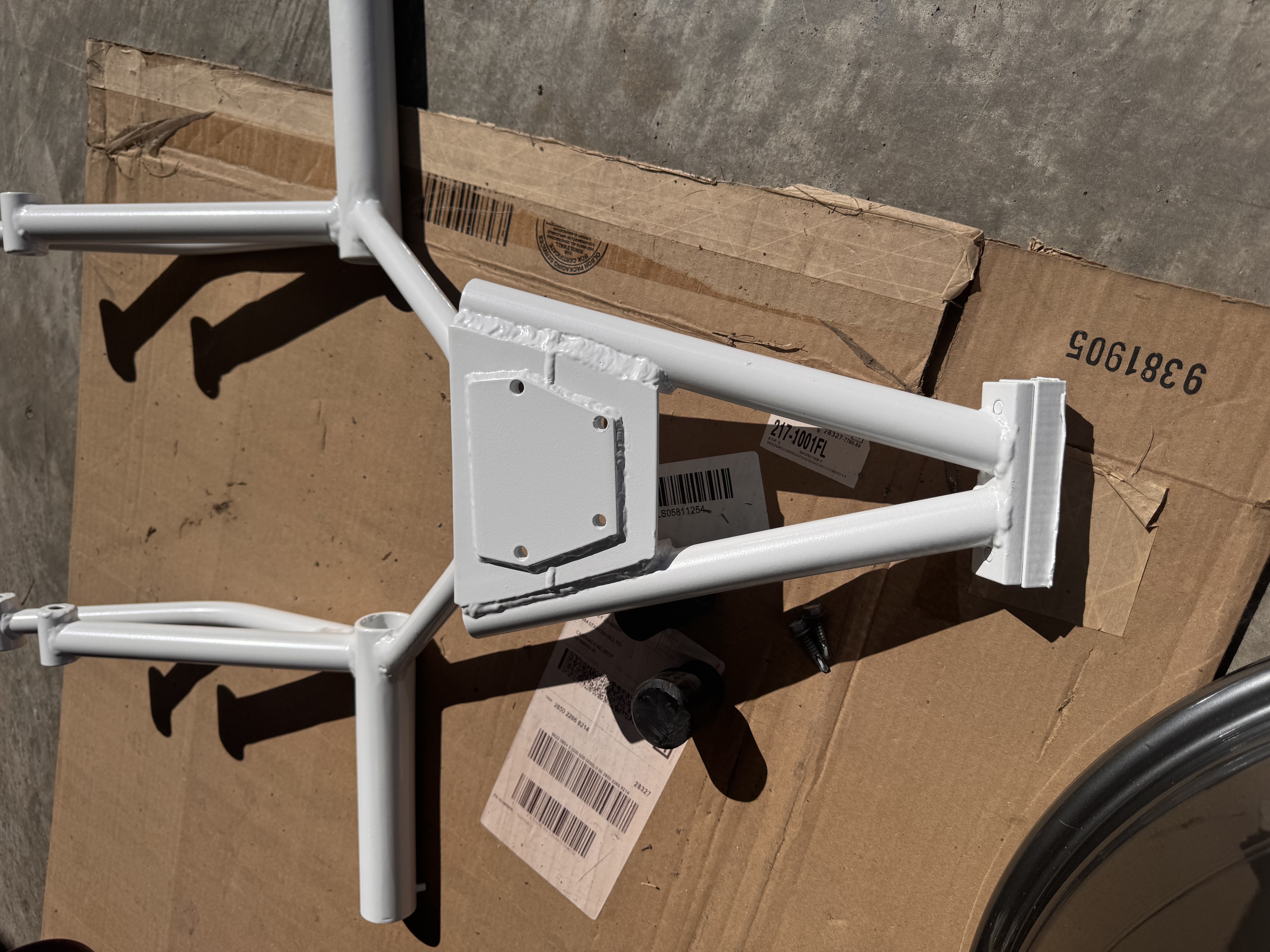 Motorcycle Subframe done in Pearl White | Prismatic Powders