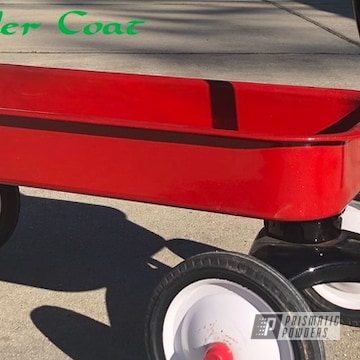 Powder Coated Red Wagon Restoration
