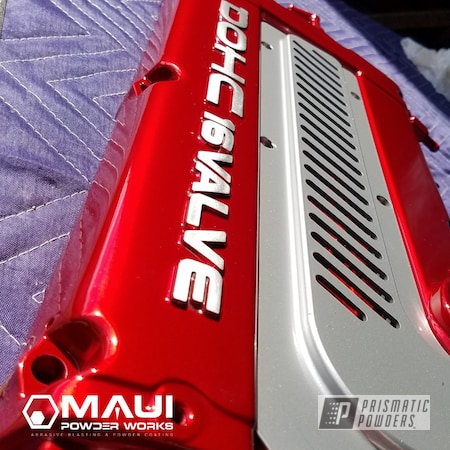 Powder Coating: Automotive,LOLLYPOP RED UPS-1506,Civic,Red,Honda,DOHC,Valve Cover,Lollypop