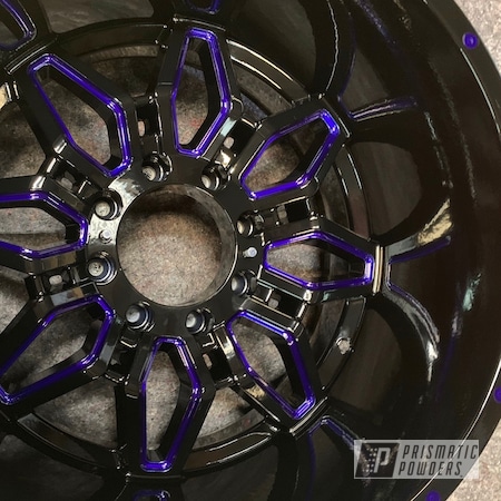 Powder Coating: Wheels,Automotive,Clear Vision PPS-2974,SUPER CHROME USS-4482,Multi Stage Application,Ink Black PSS-0106,22" Wheels,22",Intense Blue PPB-4474