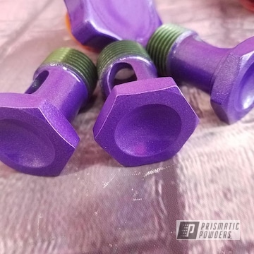 Powder Coated Purple Auto Turbo Hardware Parts