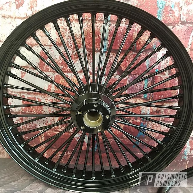 Powder Coated Black Spoked Harley Davision Wheel