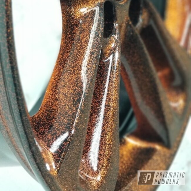 Powder Coated Metallic Bronze Custom Wheels