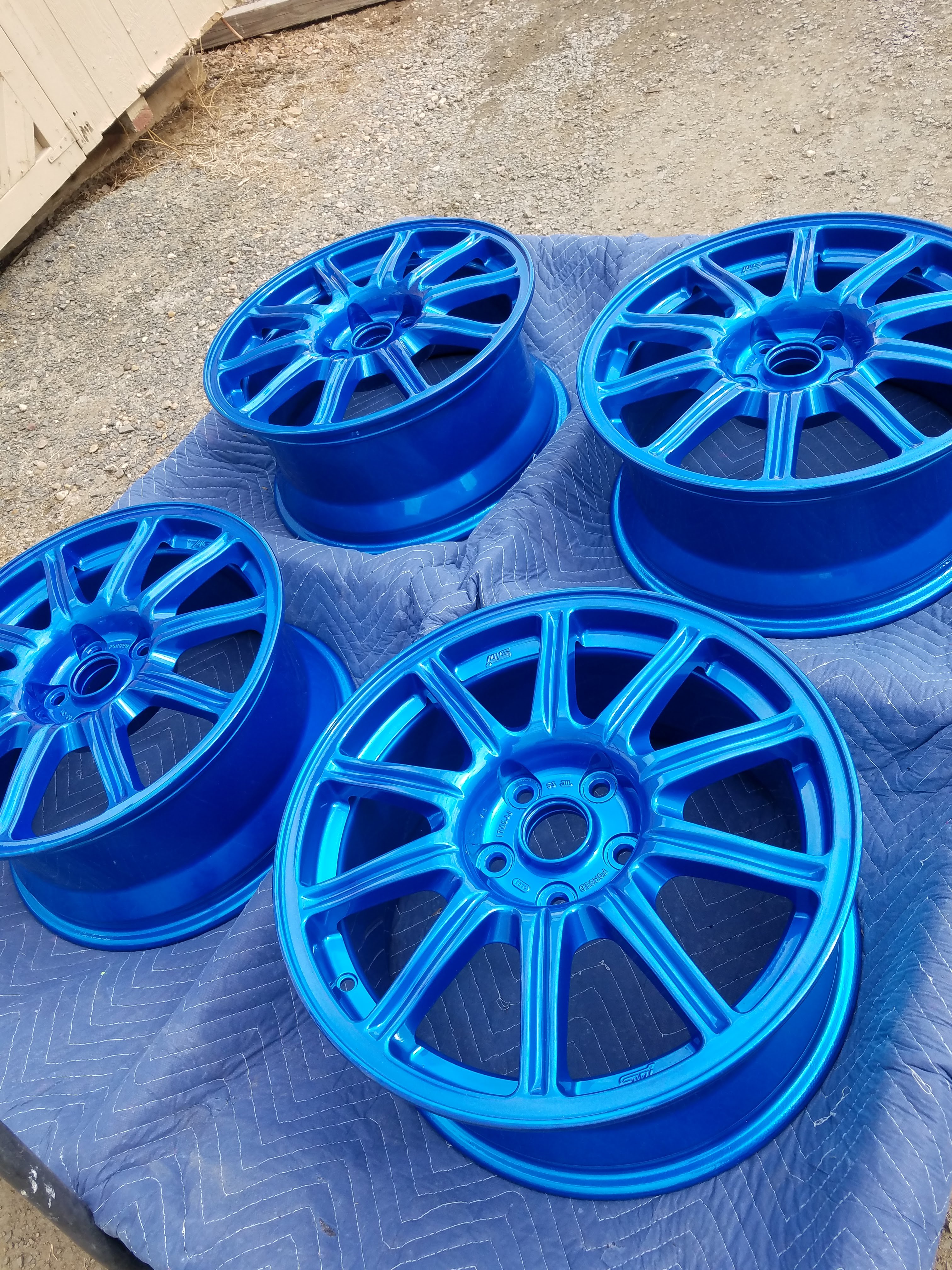 Powder Blue Rims Rockin Rims done in Anodized Blue | Prismatic Powders