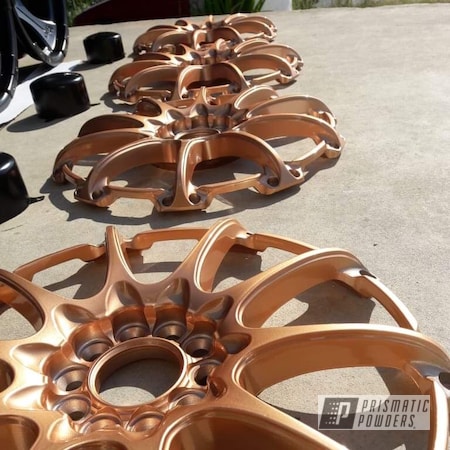 Powder Coating: Transparent Copper PPS-5162,Bronze Chrome PMB-4124,SUPER CHROME USS-4482,17" Wheels,Automotive,Wheels