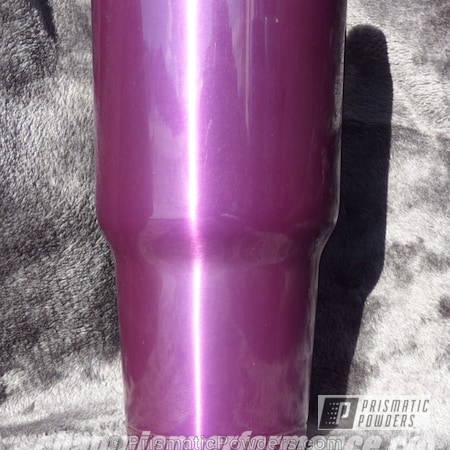 Powder Coating: Tumbler,Purple Glaze PPB-2846,Tumbler Cup,Miscellaneous,Super Red Sparkle PPB-4694,Solid Tone,Custom Powder Coated Cup