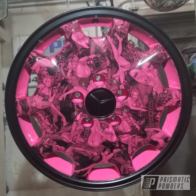 Powder Coated Pink Hydrographic Wheels