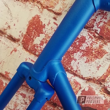 Powder Coated Matte Light Blue Bicycle Frame