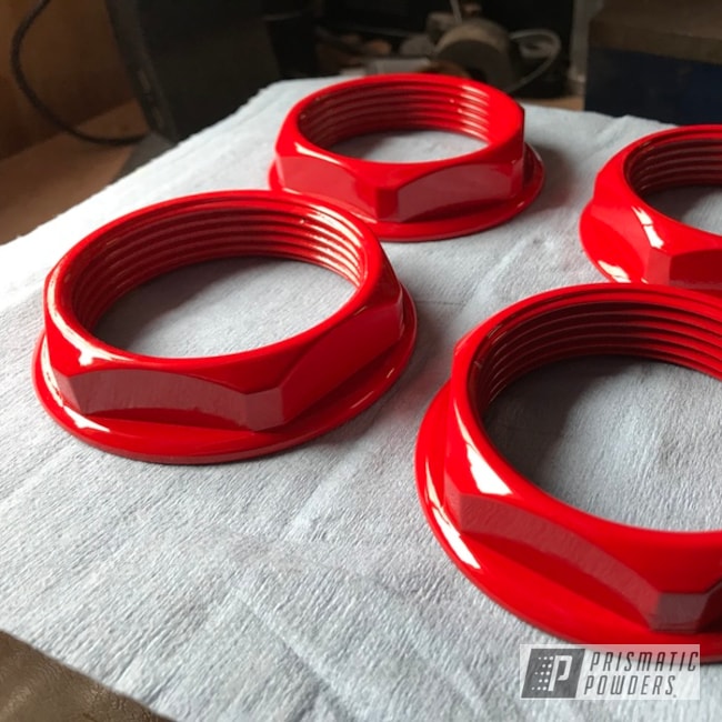 Powder Coated Red Custom Motorcycle Parts