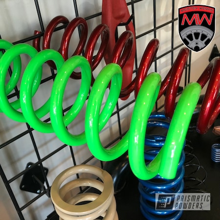 Powder Coating: Springs,Bright Green PSB-5945,Suspension,Coilover,BC,spring,Coilovers,Lowering Spring