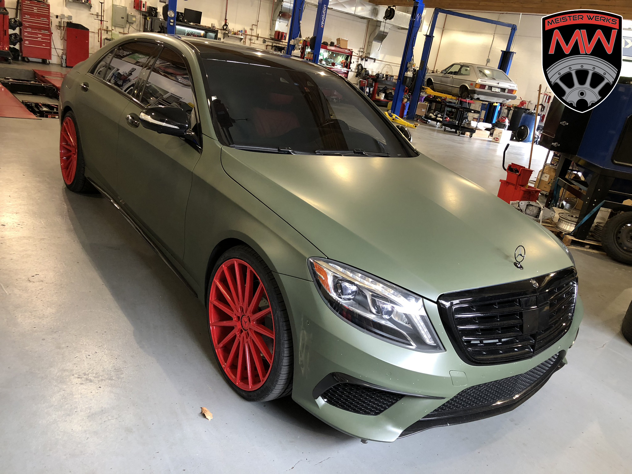 AMG Mercedes Wheels done in Really Red | Prismatic Powders