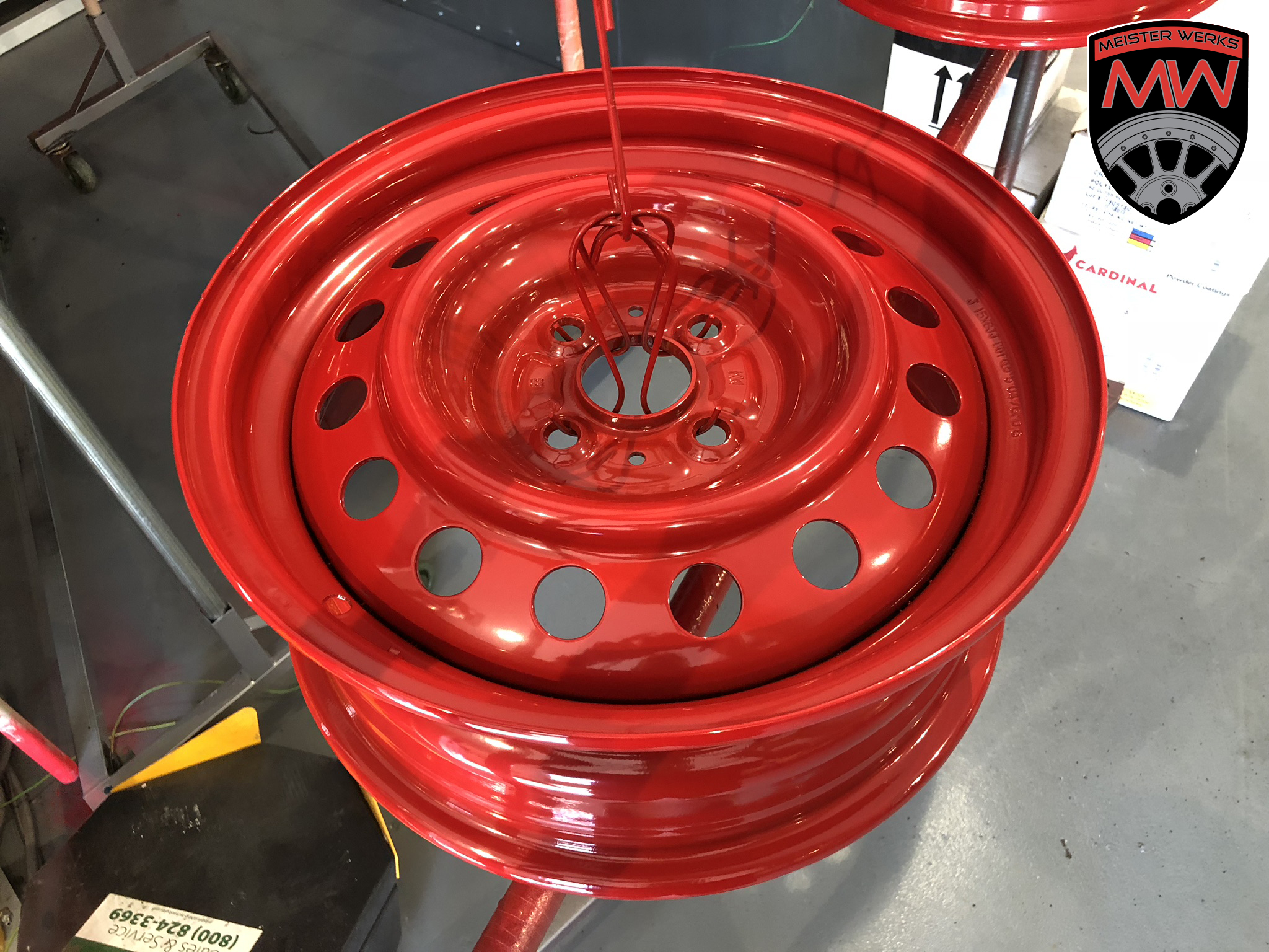 Steel Rims Red Steel Rims done in Really Red | Prismatic Powders