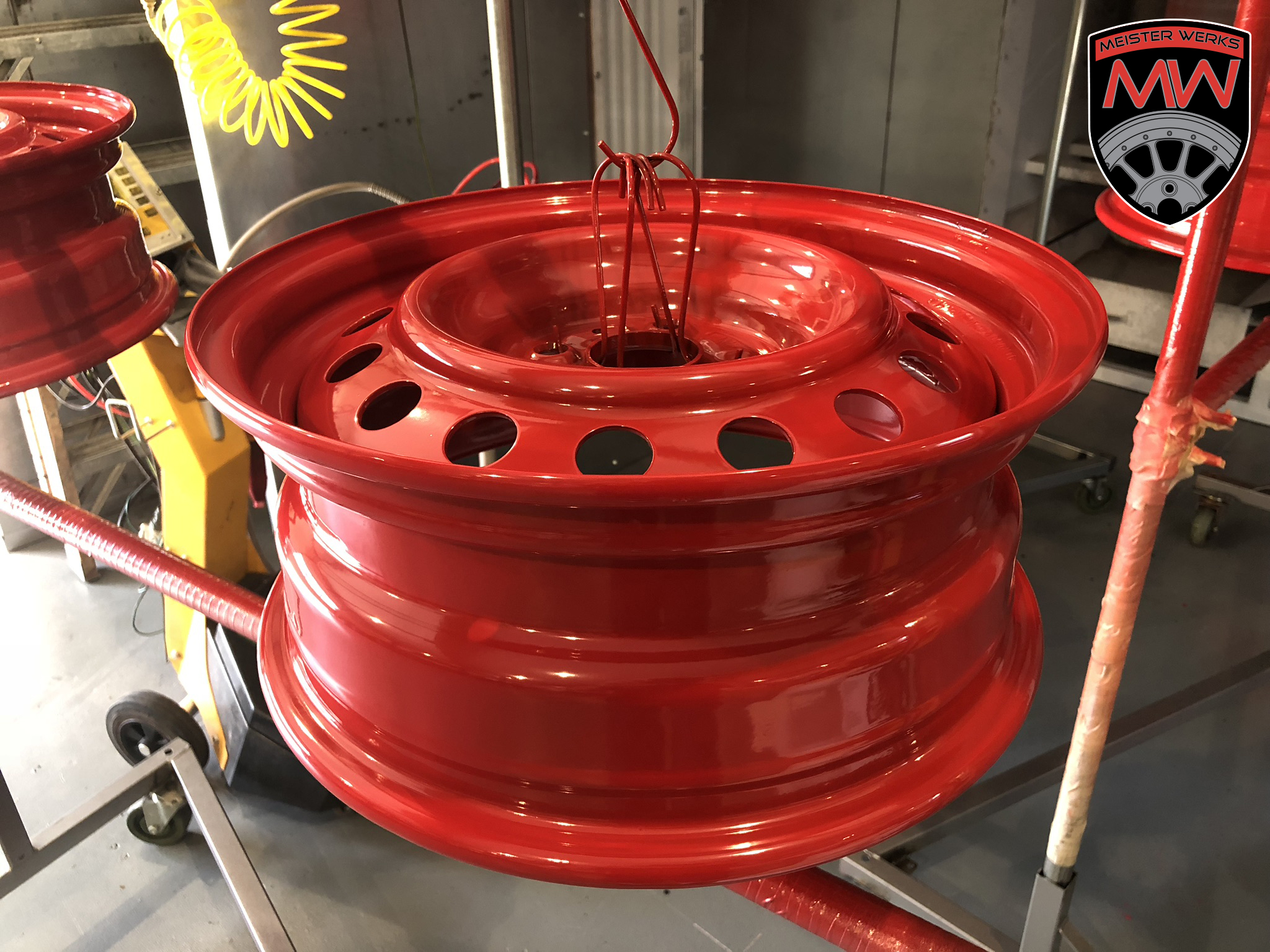 Steel Rims done in Really Red | Prismatic Powders