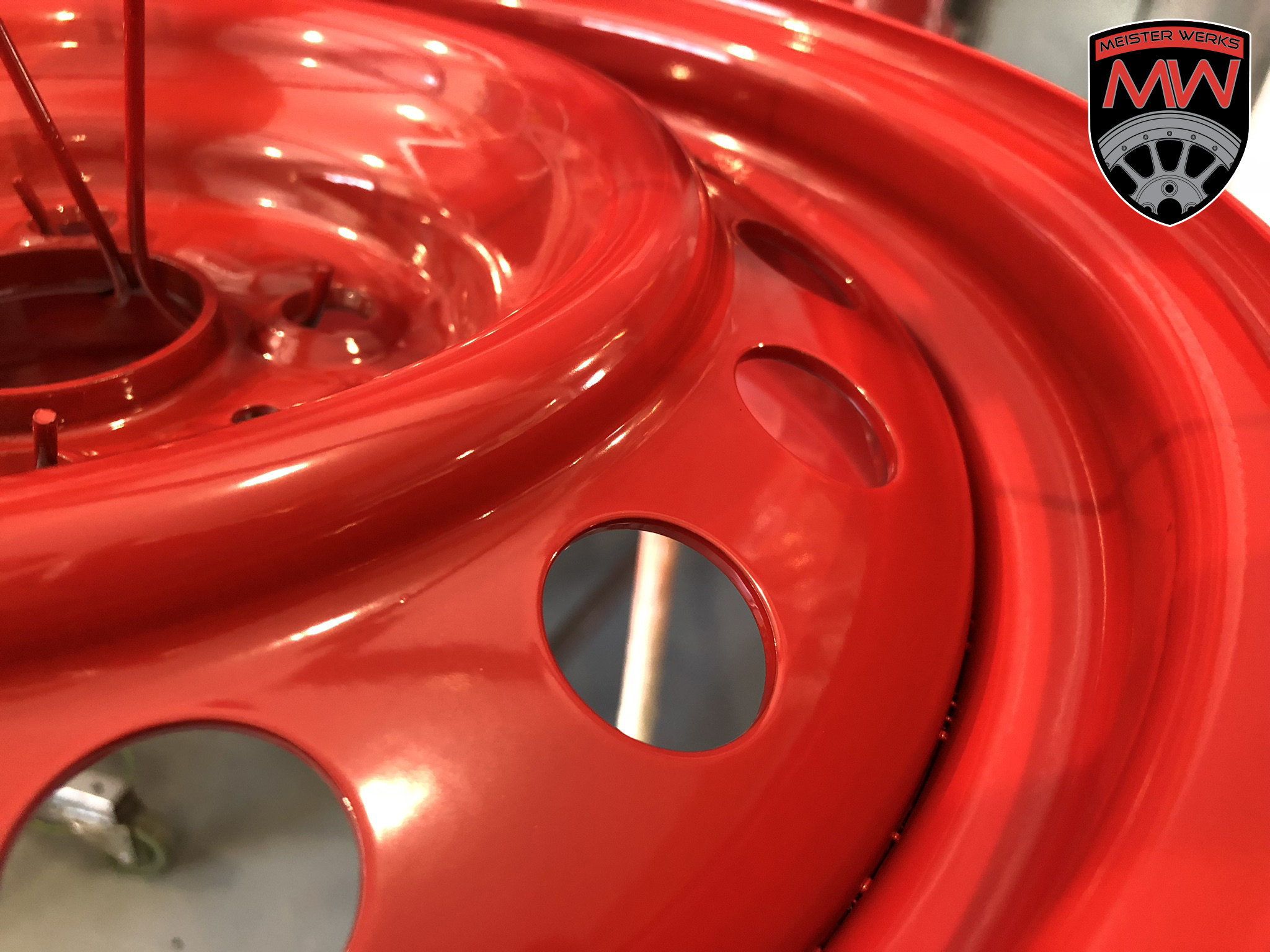 Steel Rims Red Steel Rims done in Really Red | Prismatic Powders