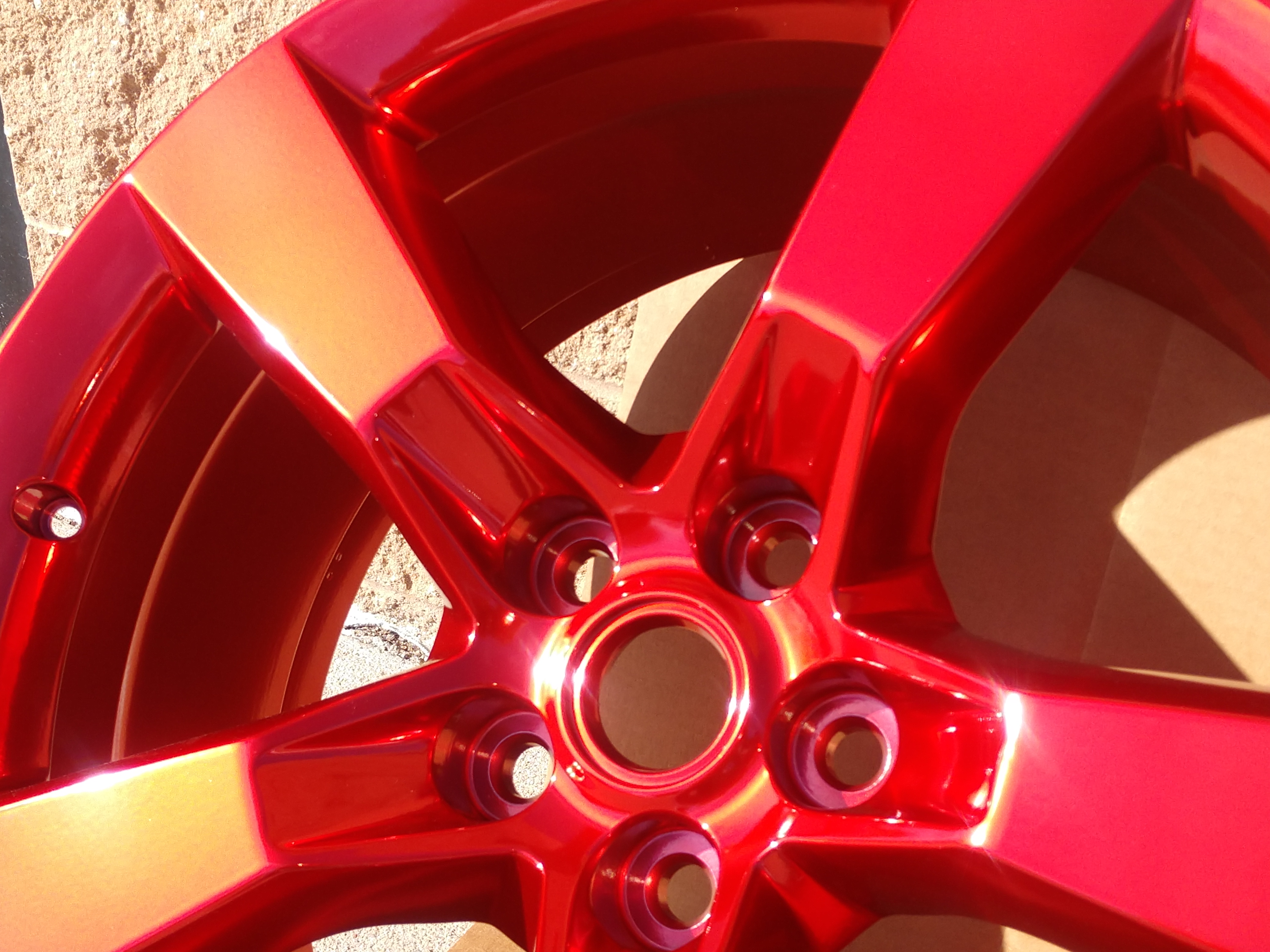 Red Camaro Chrome Rims