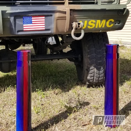 Powder Coating: Military Theme,Miscellaneous,Illusion Cherry PMB-6905,Clear Vision PPS-2974,Illusion Lite Blue PMS-4621,90mm Shell Casings