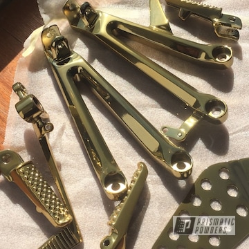 Powder Coated Gold Motorcycle Parts