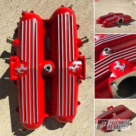 Powder Coating: Valve Cover,Valve Covers,Red Wheel PSS-2694,Automotive,Ferrari