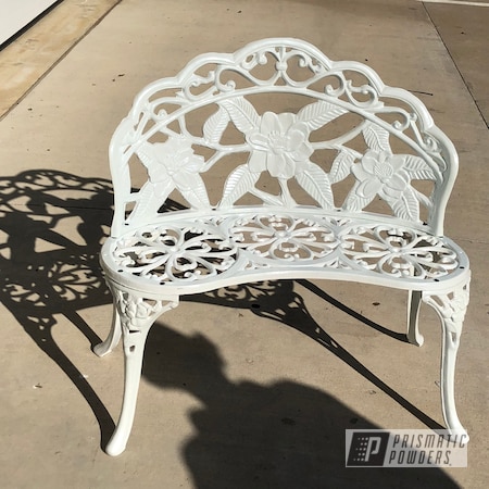 Powder Coating: Whipped Pearl Step 2 PPB-6802,Bench,Restored,Whipped Pearl Step 1 PMB-6801,Cast Iron,Park Bench