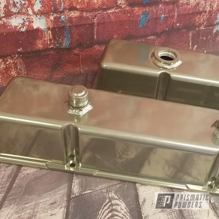 Powder Coating: Valve Covers,Two Stage Application,Clear Vision PPS-2974,SUPER CHROME USS-4482,Automotive