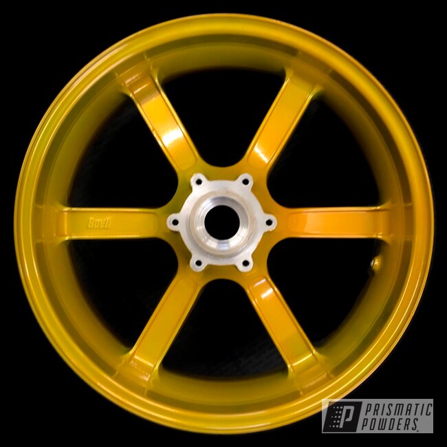 Powder Coated Gold Custom Buell Motorcycle Wheel