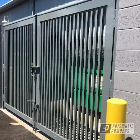 Powder Coating: Shopping Mall,Maui Blue PPB-5210,Mangate,Gates,The Lahaina Cannery Mall,Miscellaneous,Commercial,Entry,Lahaina,RAL 7043 Traffic Grey B,Slated