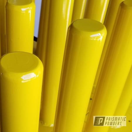 Powder Coating: Pilings,RAL 1023 Traffic Yellow,Traffic Yellow PSS-2380,Miscellaneous,Post Guides,Metal Post