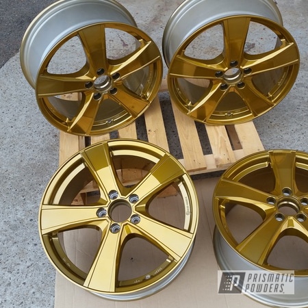 Powder Coating: Aluminium Wheels,20" Aluminum Wheels,Brassy Gold PPS-6530,Automotive,Wheels