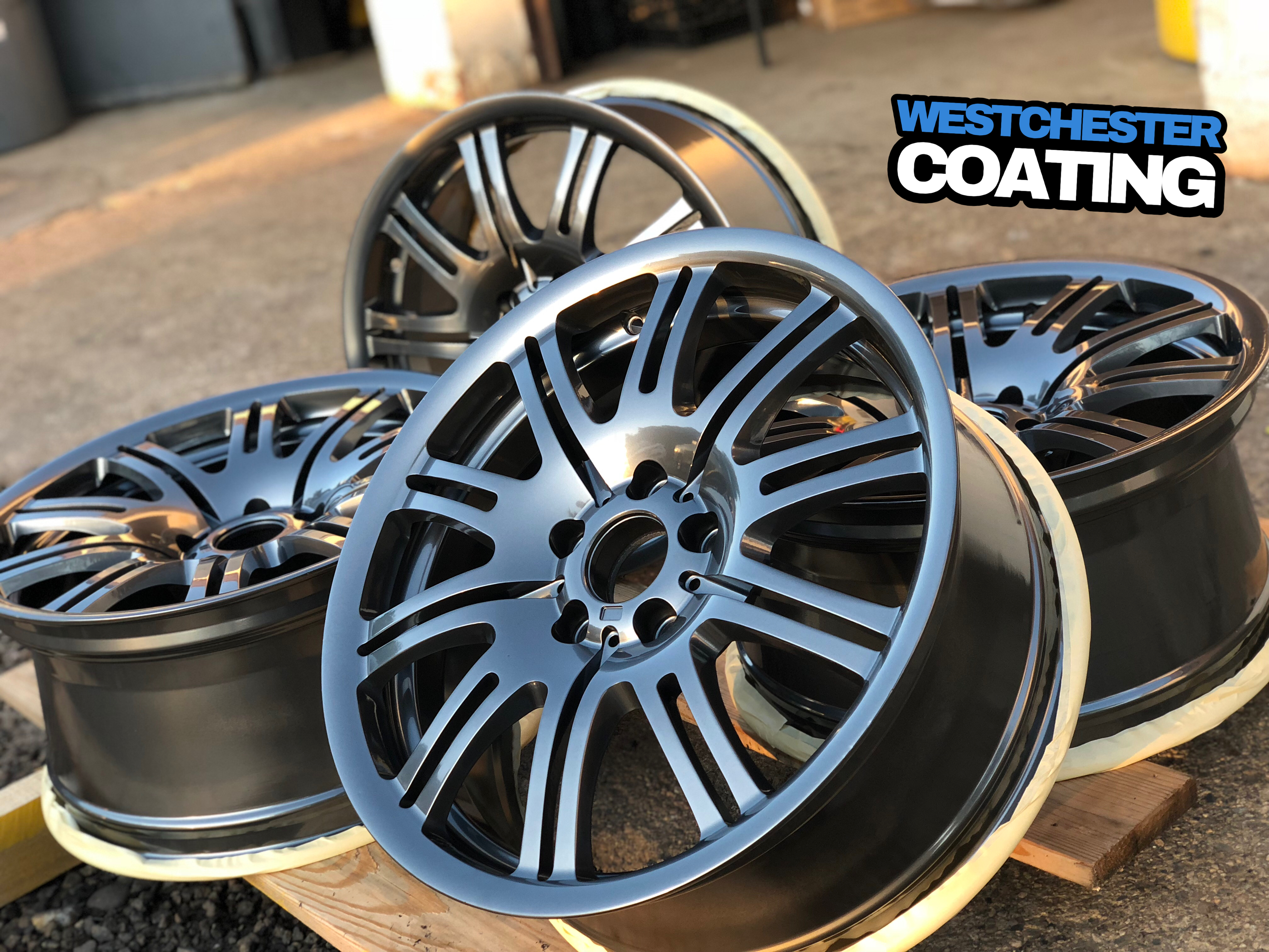 BMW E46 M3 Wheels done in Ultra Black Chrome | Prismatic Powders