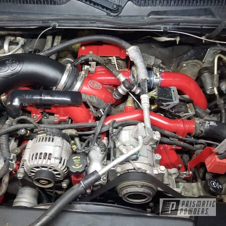 Powder Coating: Ford Racing Engine Blue,Very Red PSS-4971,Spooled Performance,Automotive