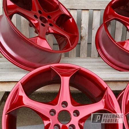 Powder Coating: 20" Aluminum Wheels,candy red,DAZZLING RED UPB-1453,Aluminum Wheel,Automotive,Wheels