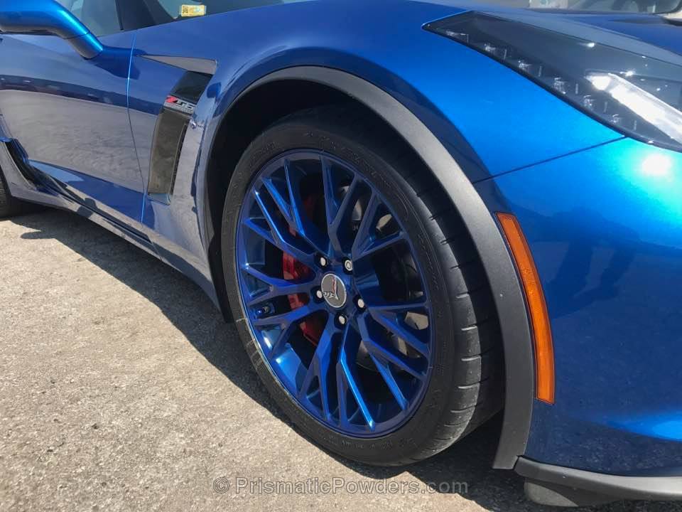 Powder Blue Rims Custom Wheels Done In Blue Metallic | Gallery Project | Prismatic Powders