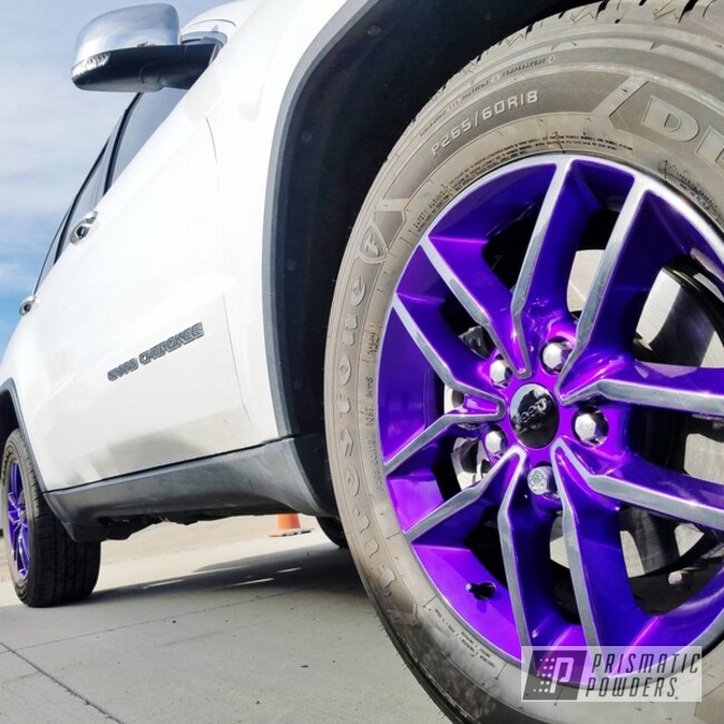 Powder Coated Purple And Black Jeep Cherokee Wheels